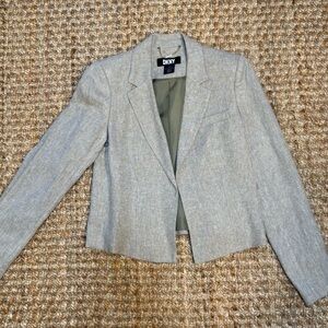 DKNY Womens Cropped Open Front Blazer